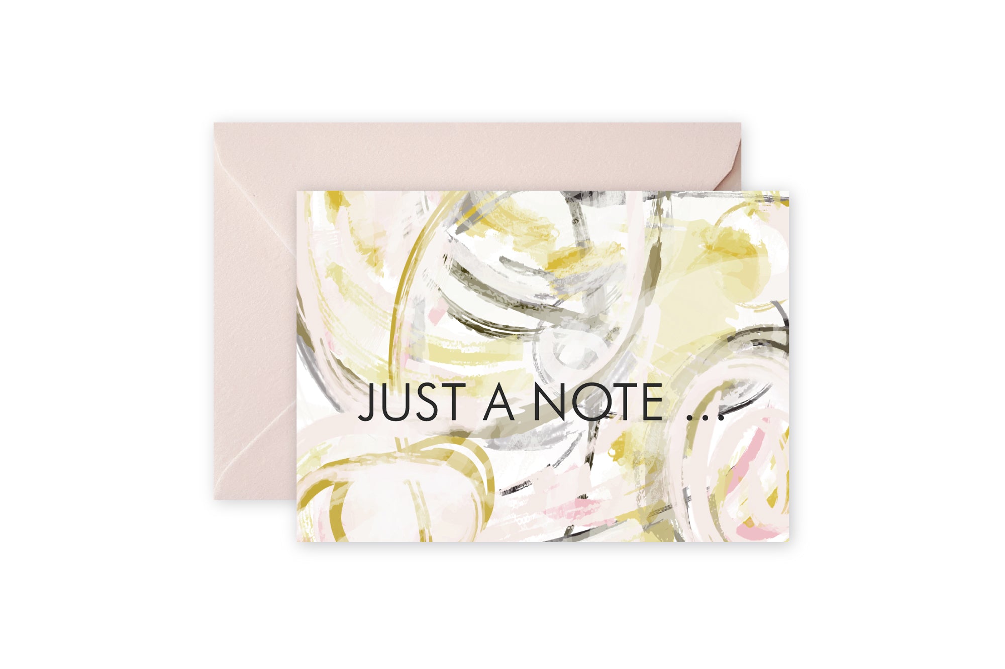 JUST A NOTE Blush Cream Abstract Notecards