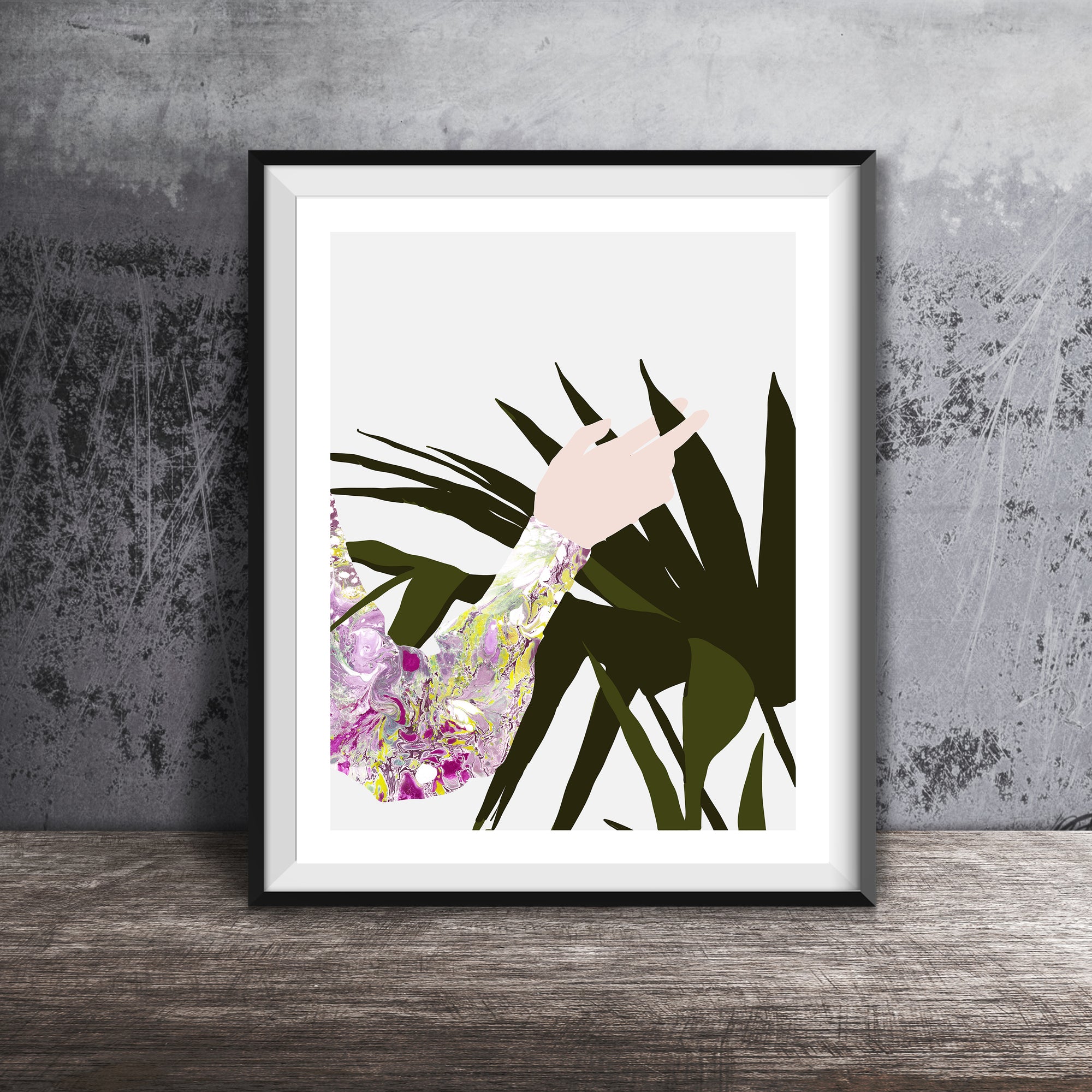 HAND WITH PLANT Art Print 8x10