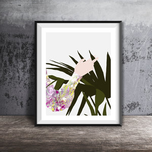 HAND WITH PLANT Art Print 8x10