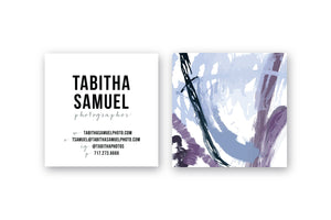 Abstract #15 Calling Cards | Blogger Cards | Periwinkle Plum Indigo