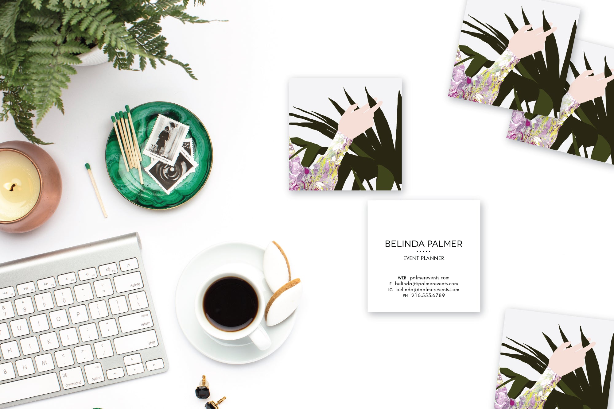 Hand with Plant Calling Cards | Blogger Cards | Business Cards Lifestyle