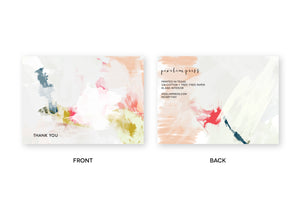 CoralWhite Abstract Notecards