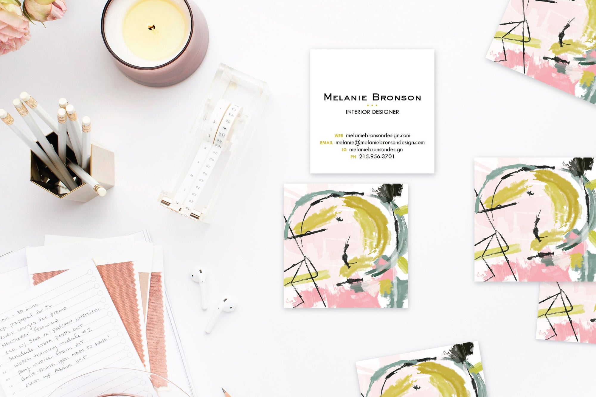 Abstract #21 Calling Cards | Blogger Cards | Business Cards | Square Calling Cards Lifestyle