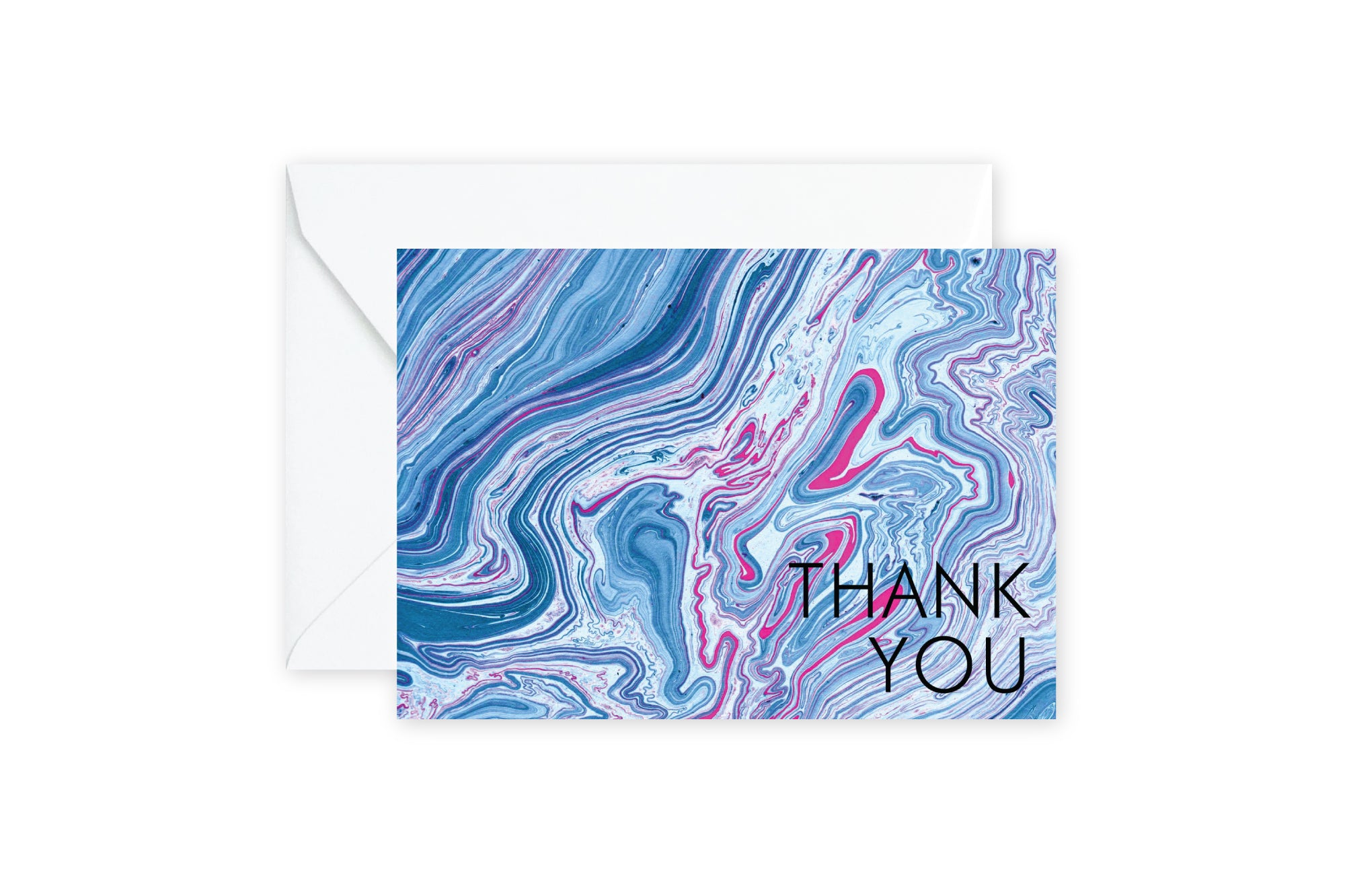 THANK YOU Indigo + Fuchsia Marble Notes