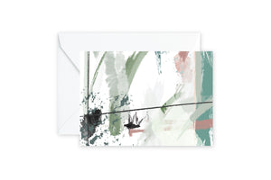 Mint Abstract Notecards