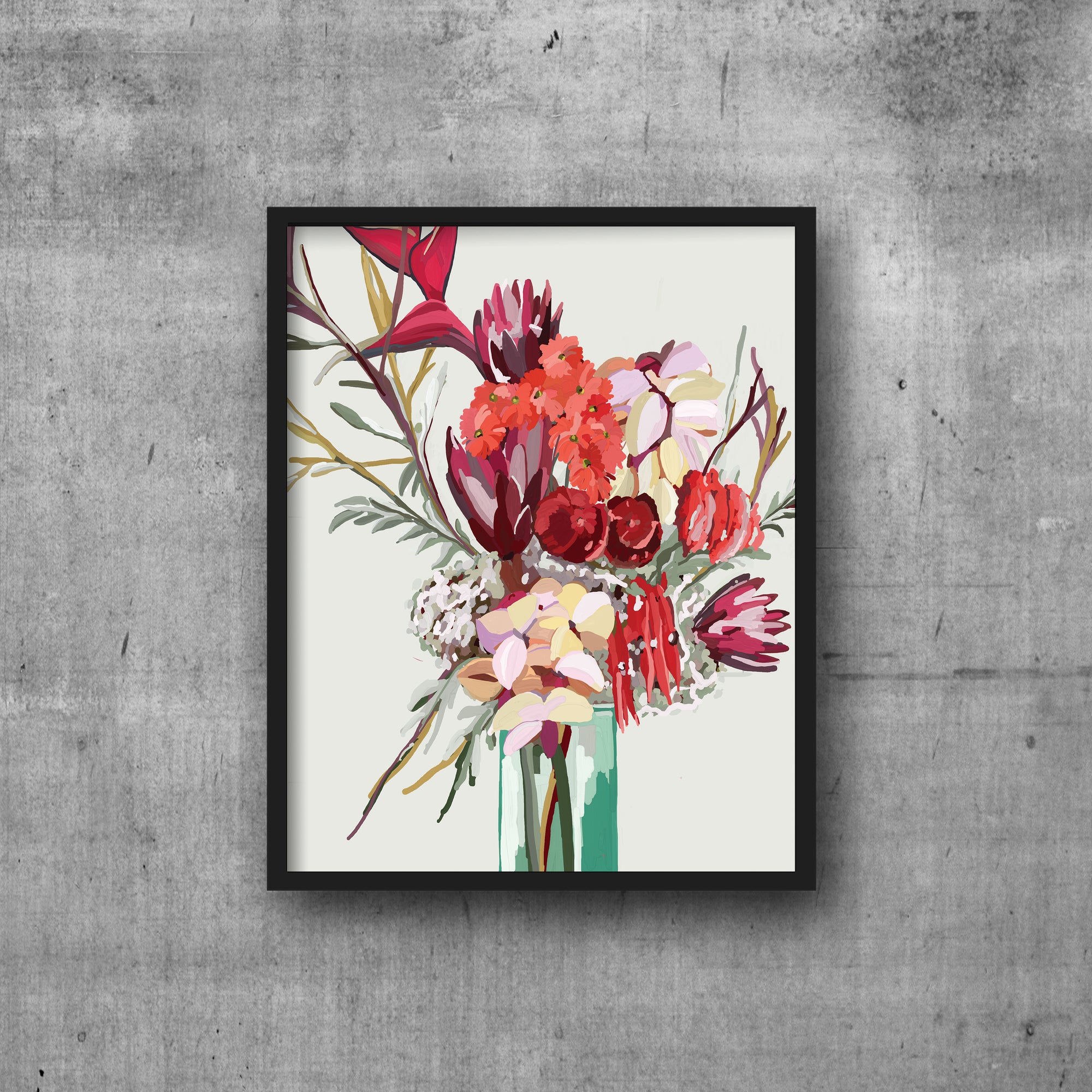 Art Print Protea Vase