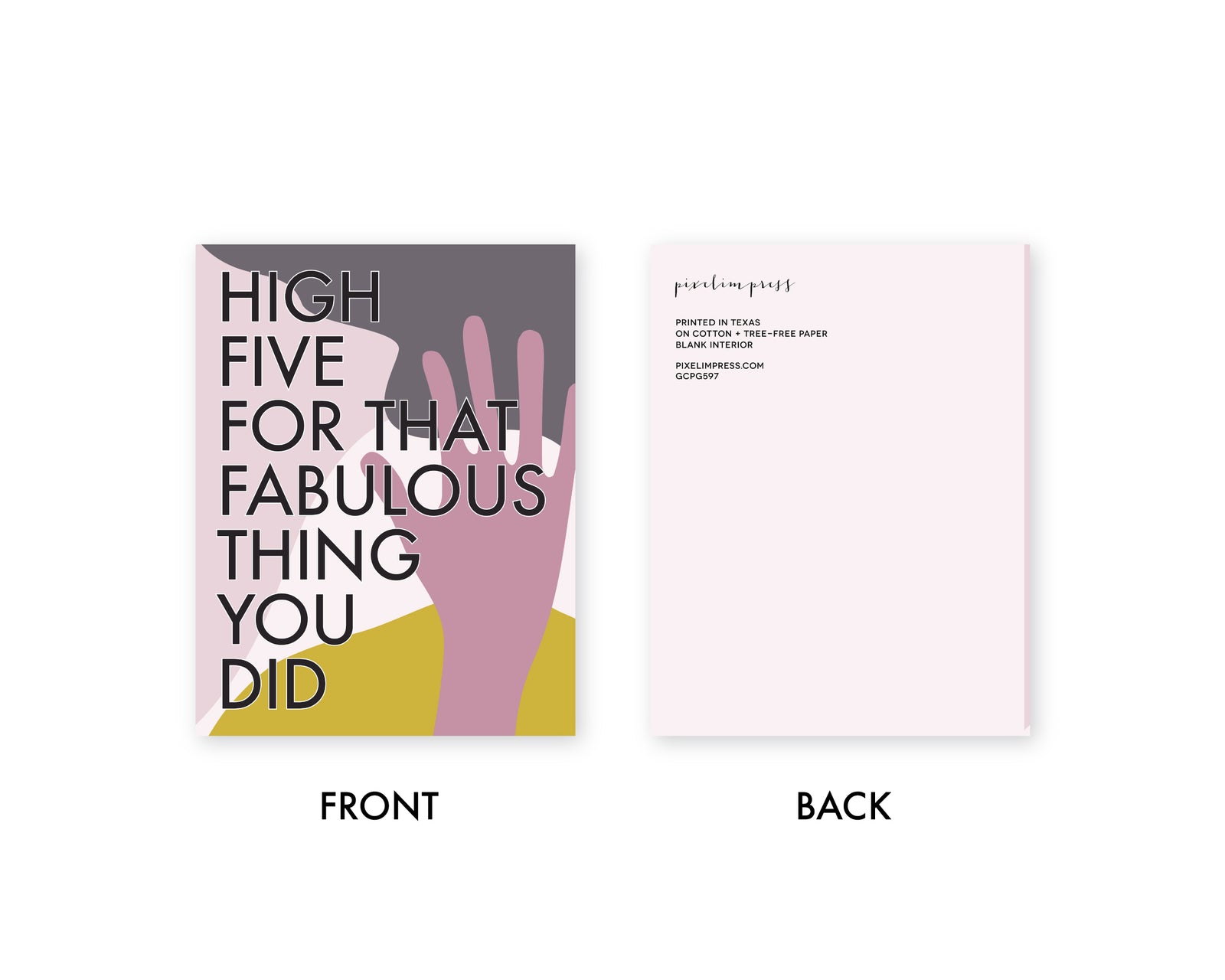 HIGH FIVE Congratulations GREETING CARD