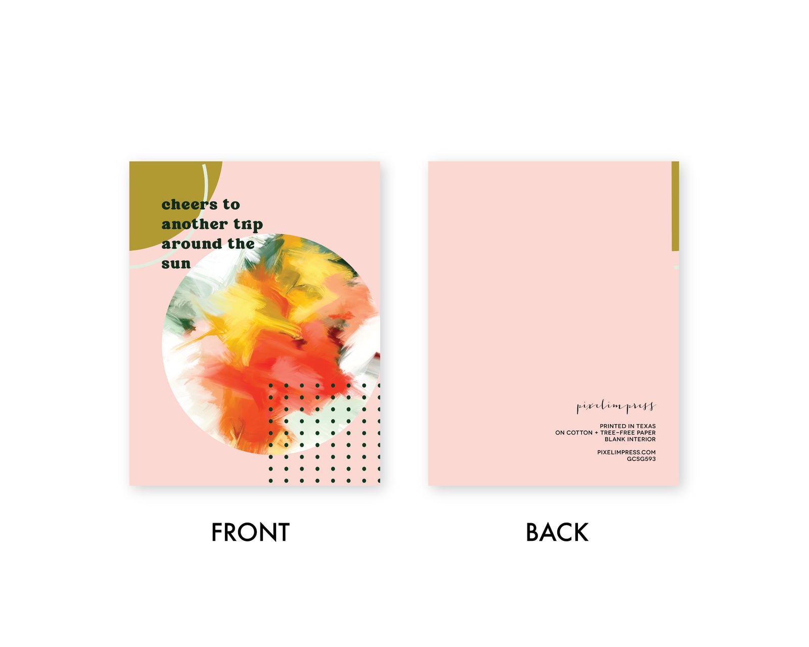 TRIP AROUND SUN Birthday GREETING CARD