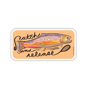 CATCH RELEASE TROUT Vinyl DieCut Sticker