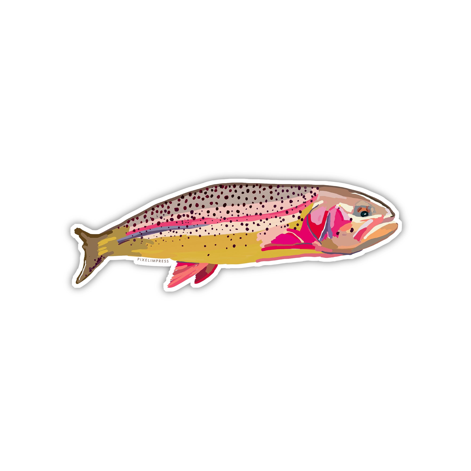 RAINBOW TROUT Vinyl DieCut Sticker