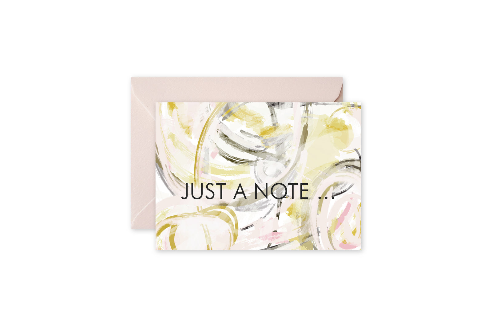 JUST A NOTE Blush Cream Abstract Notecards