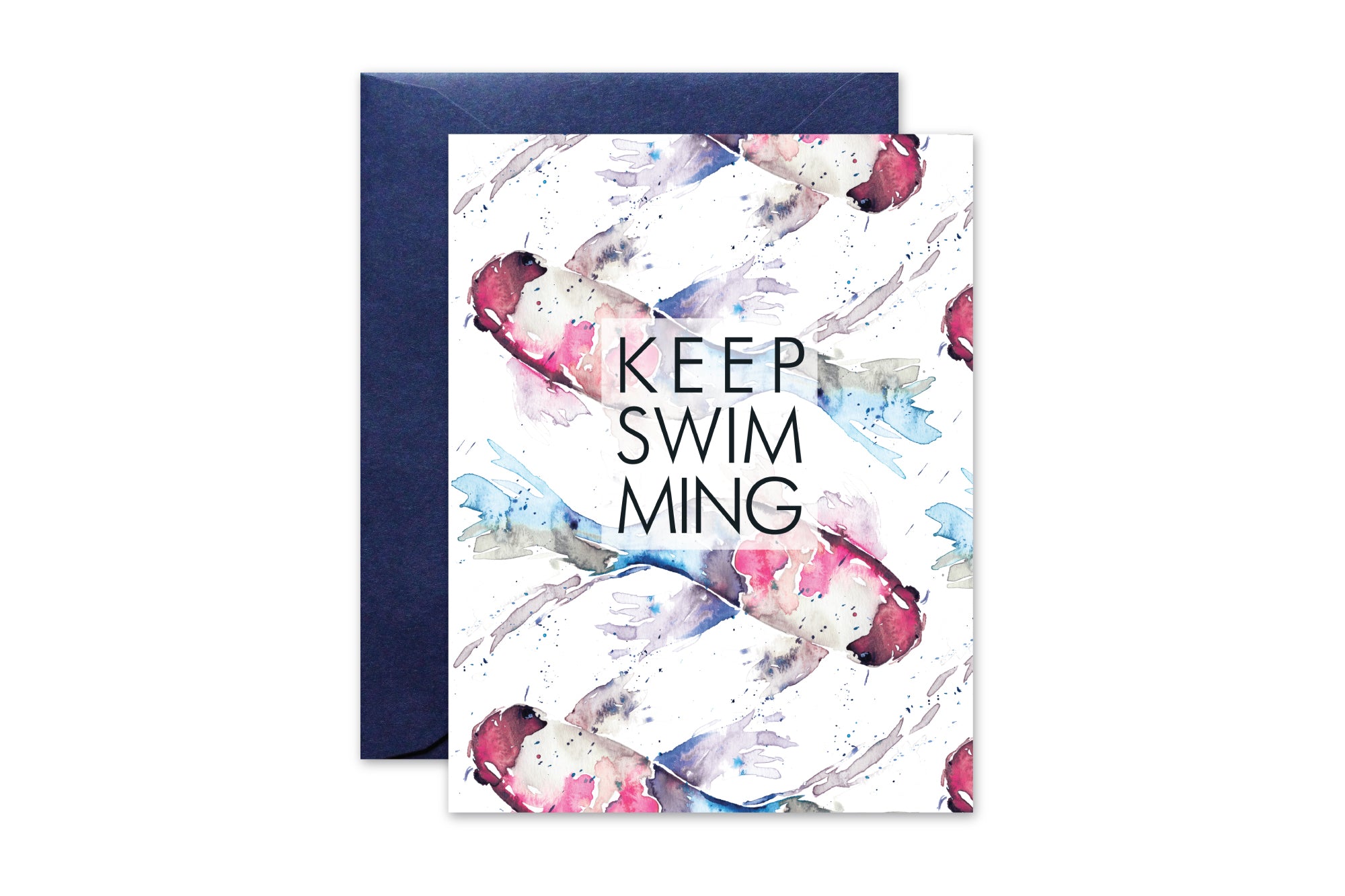 Koi Watercolor Greeting Card | Encouragement by pixelimpress