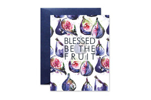 BLESSED BE THE FRUIT Fig Watercolor Card