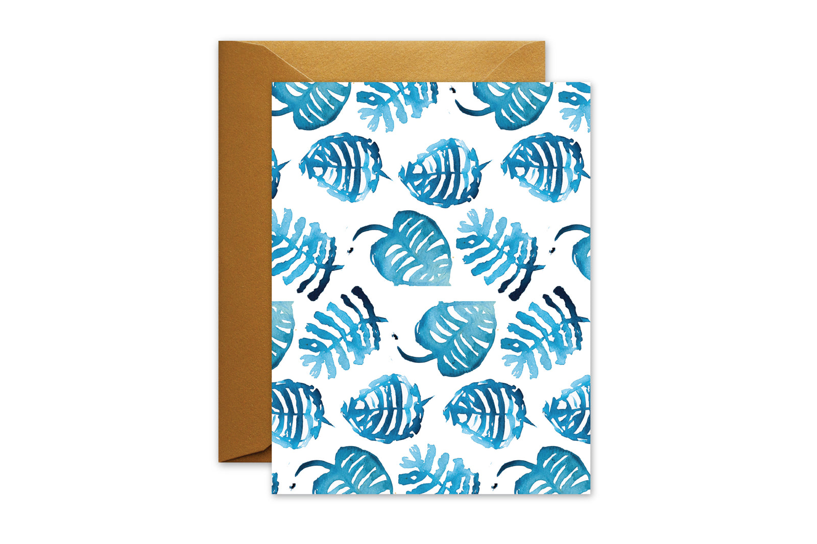 Monstera Watercolor Card