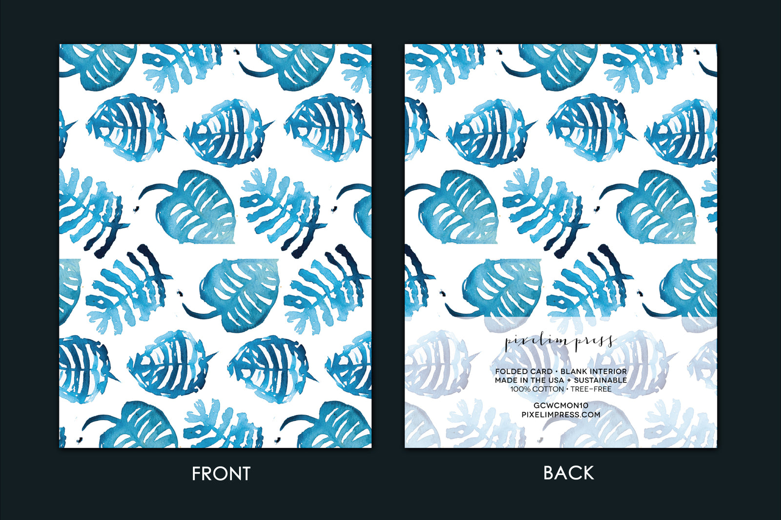 Monstera Watercolor Card