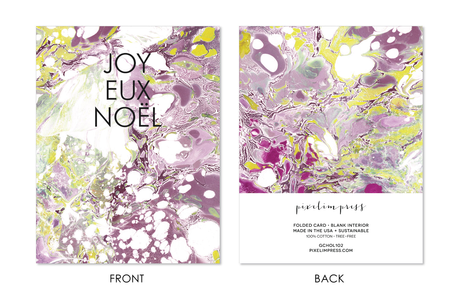 JOYEUX NOEL Boxed Set Holiday Marble Card