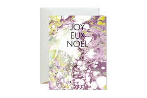 JOYEUX NOEL Holiday Marble Card