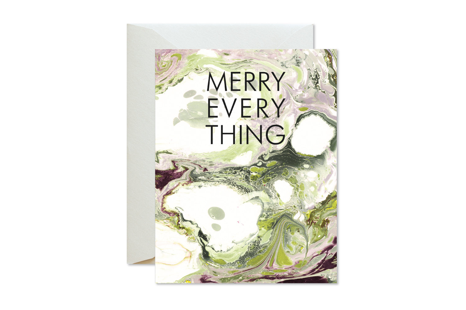 MERRY EVERYTHING Holiday Marble Card