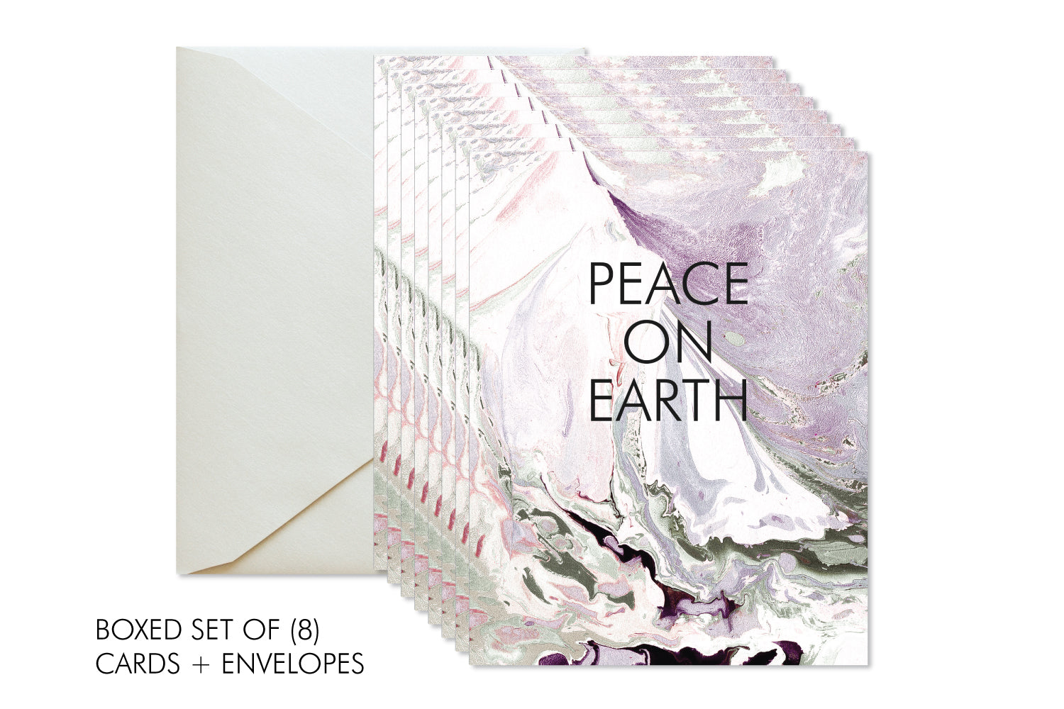 PEACE ON EARTH Boxed Set Holiday Marble Cards