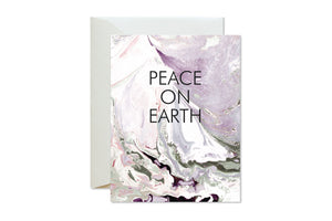 PEACE ON EARTH Holiday Marble Card