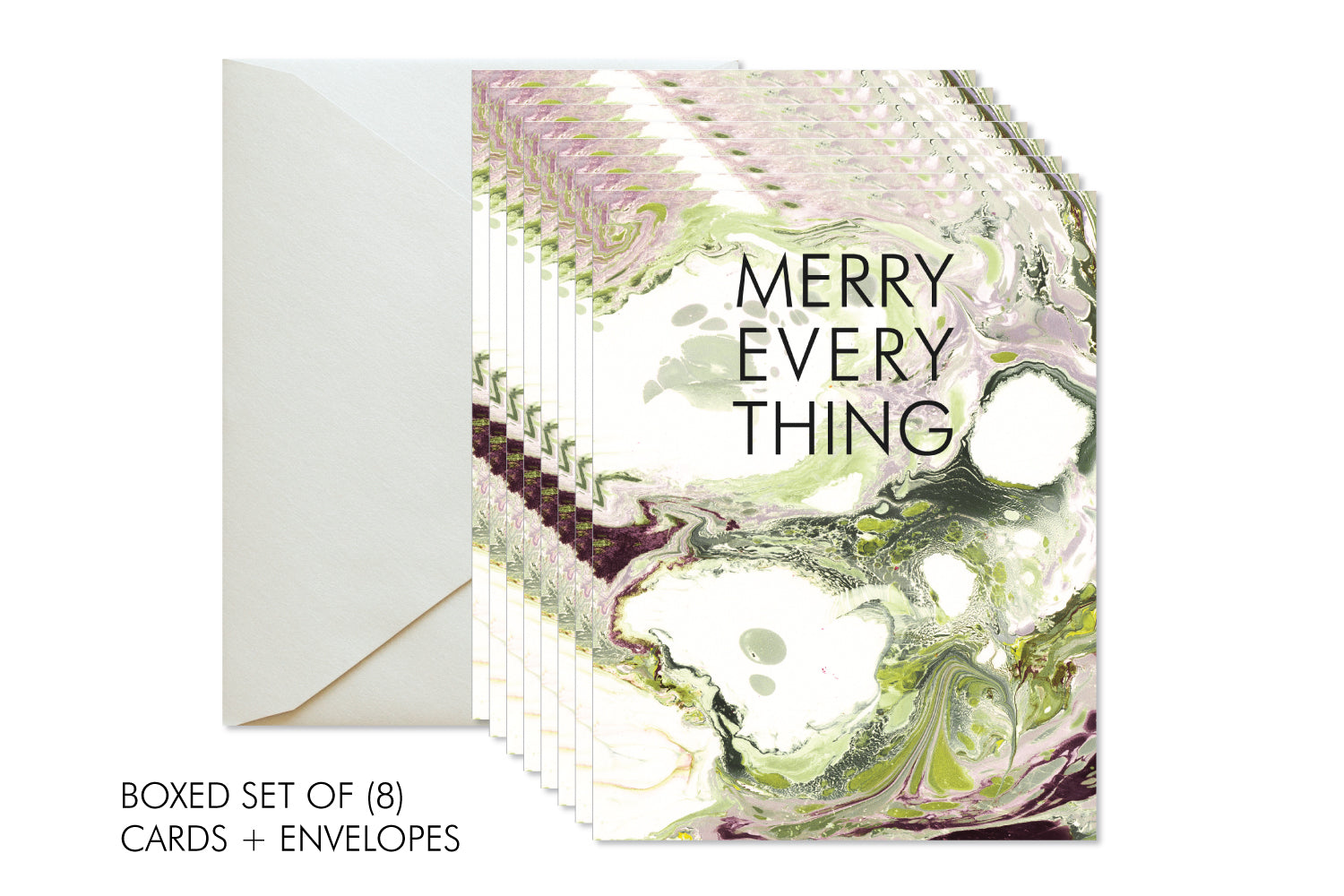 MERRY EVERYTHING Boxed Set Holiday Marble Cards