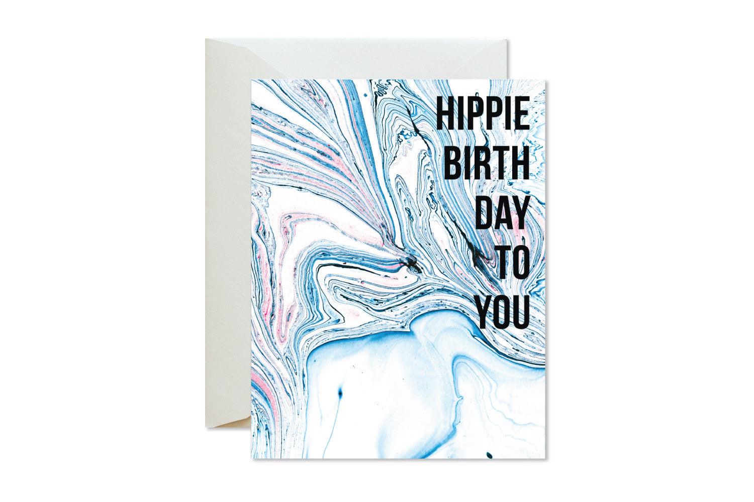 Bohemian HIPPIE BIRTHDAY Greeting Card Marble by pixelimpress