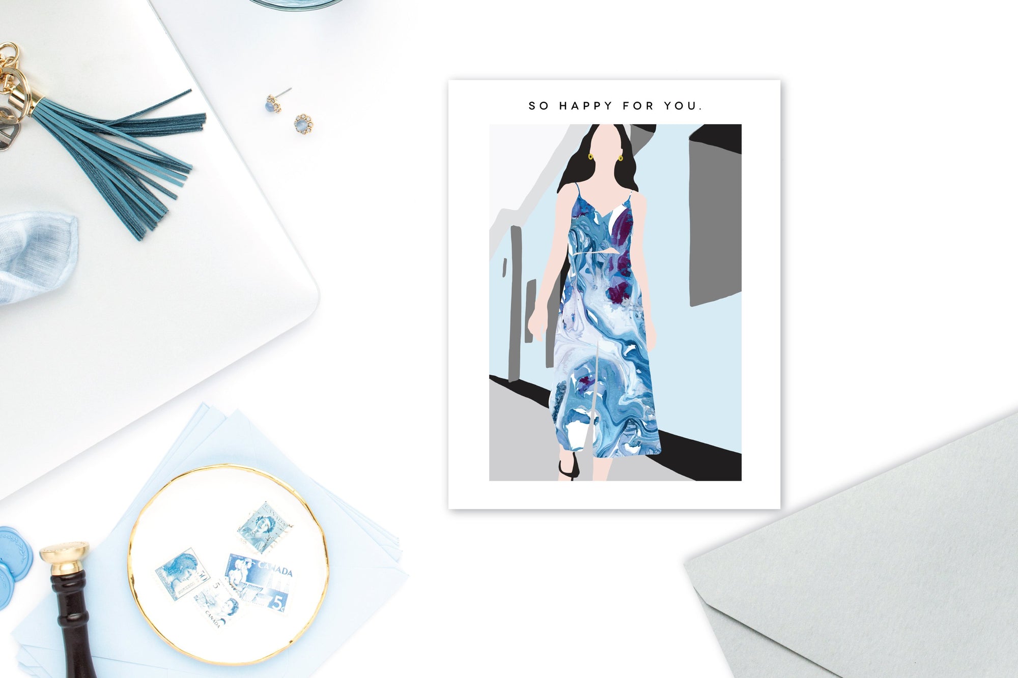 MARBLE DRESS Greeting Card LIFESTYLE