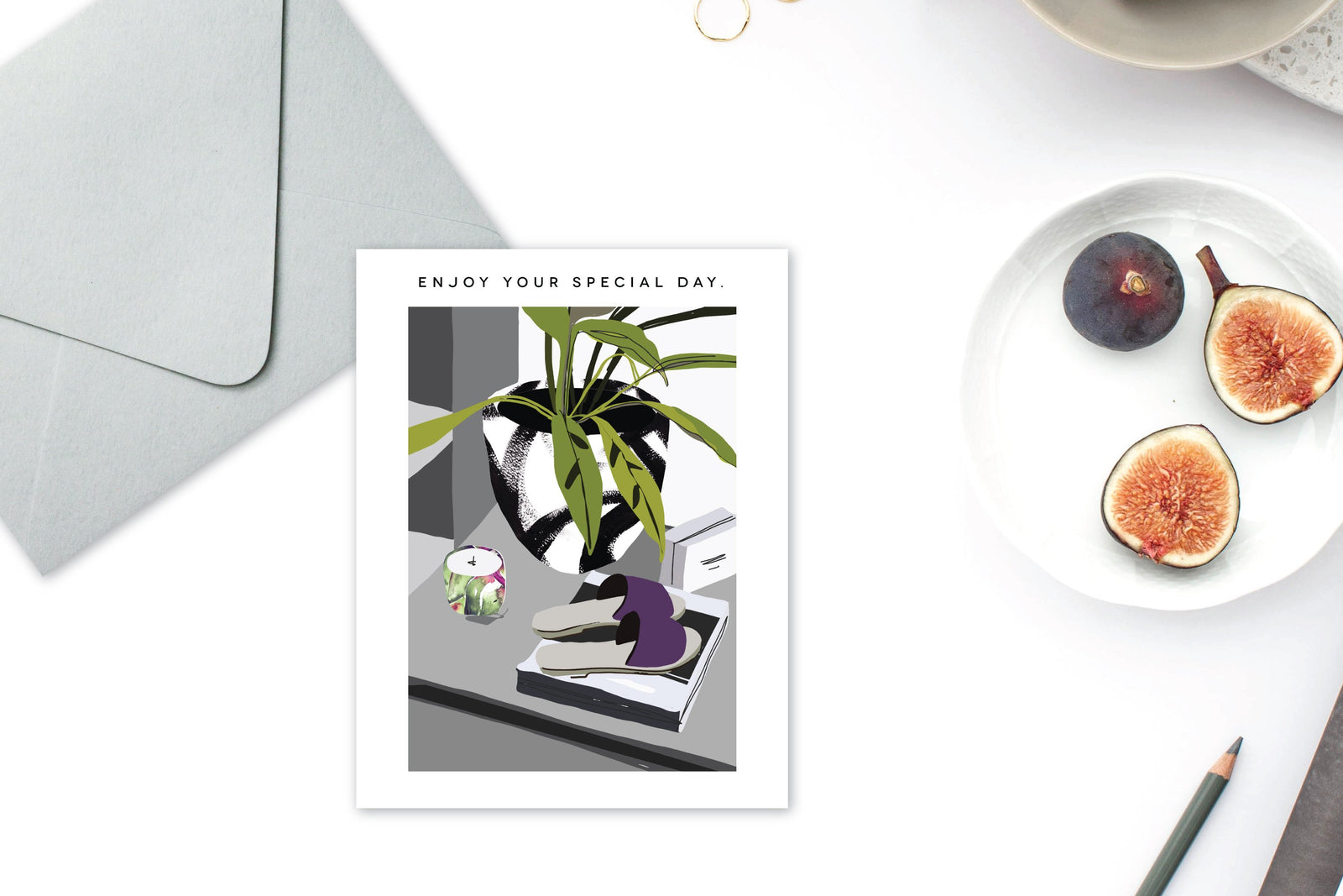 ENJOY YOUR SPECIAL DAY graffiti planter greeting card