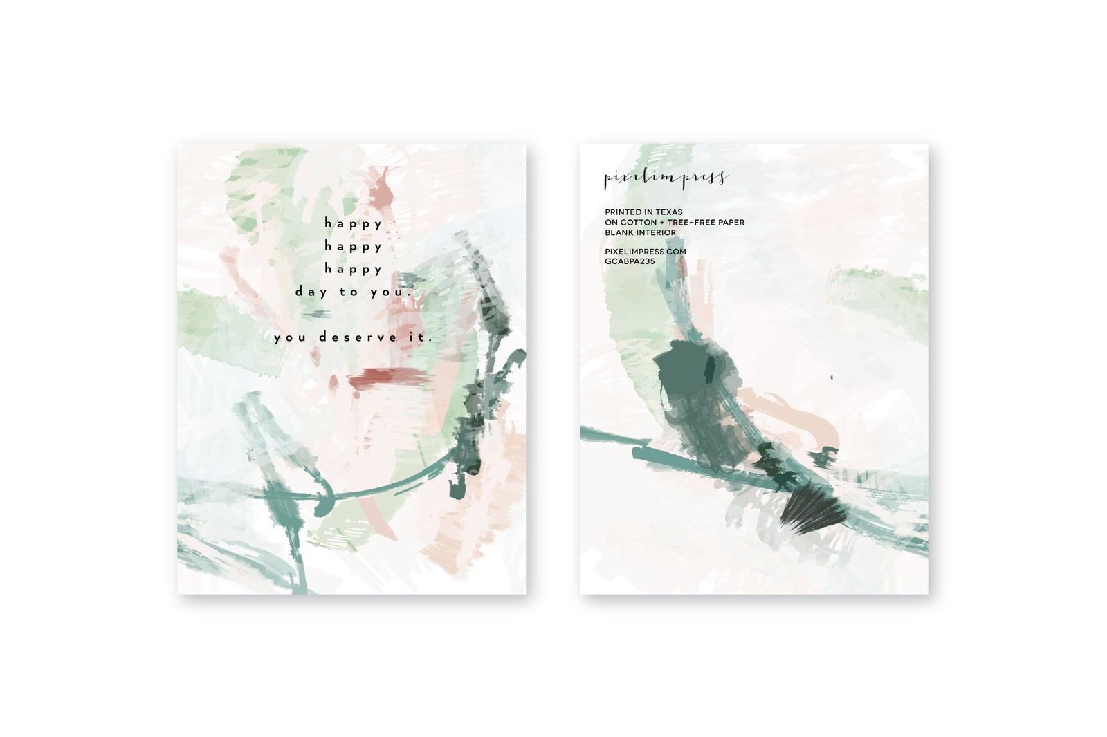 HAPPY DAY Pastel Abstract Celebratory Greeting Card