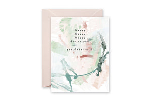 HAPPY DAY Pastel Abstract Celebratory Greeting Card