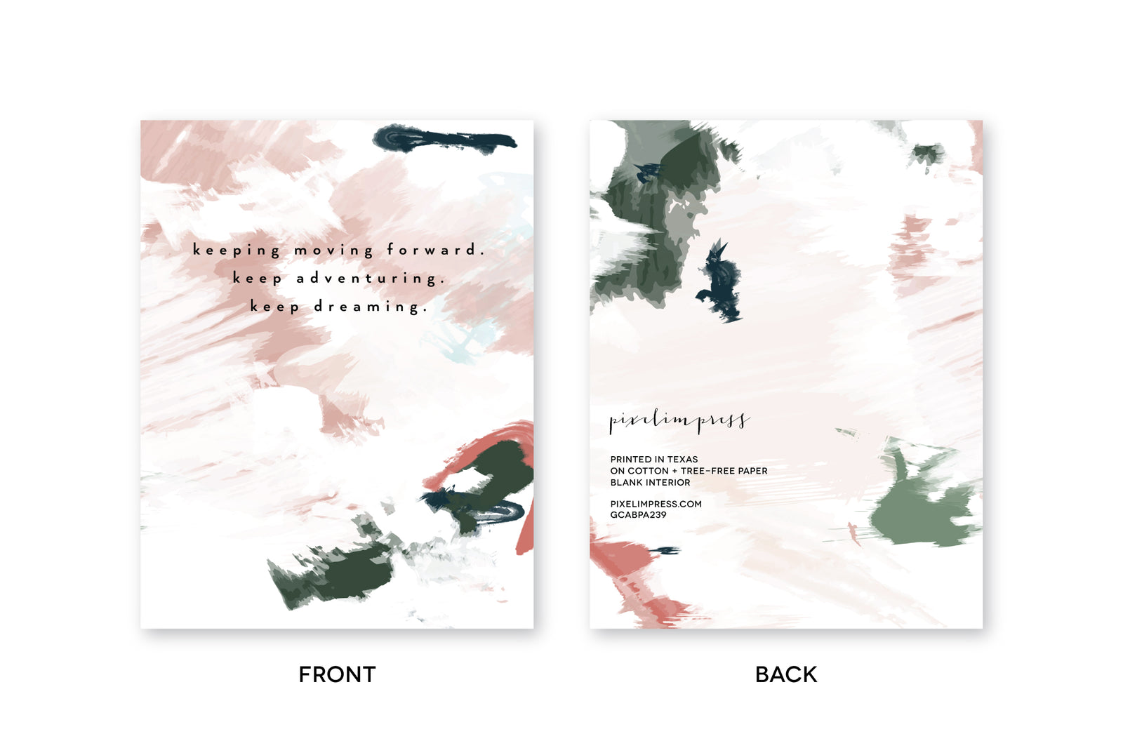 KEEP MOVING Pastel Abstract Greeting Card