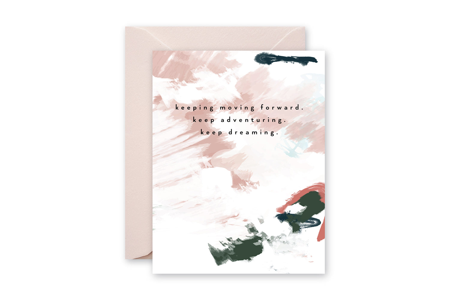 KEEP MOVING Pastel Abstract Greeting Card
