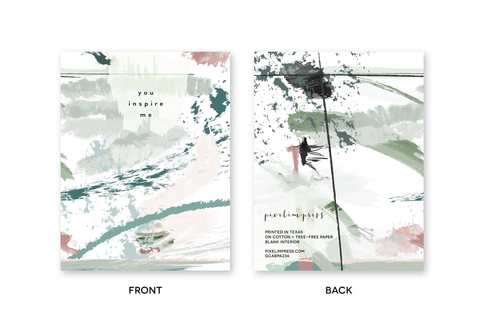 YOU INSPIRE ME Pastel Abstract Greeting Card