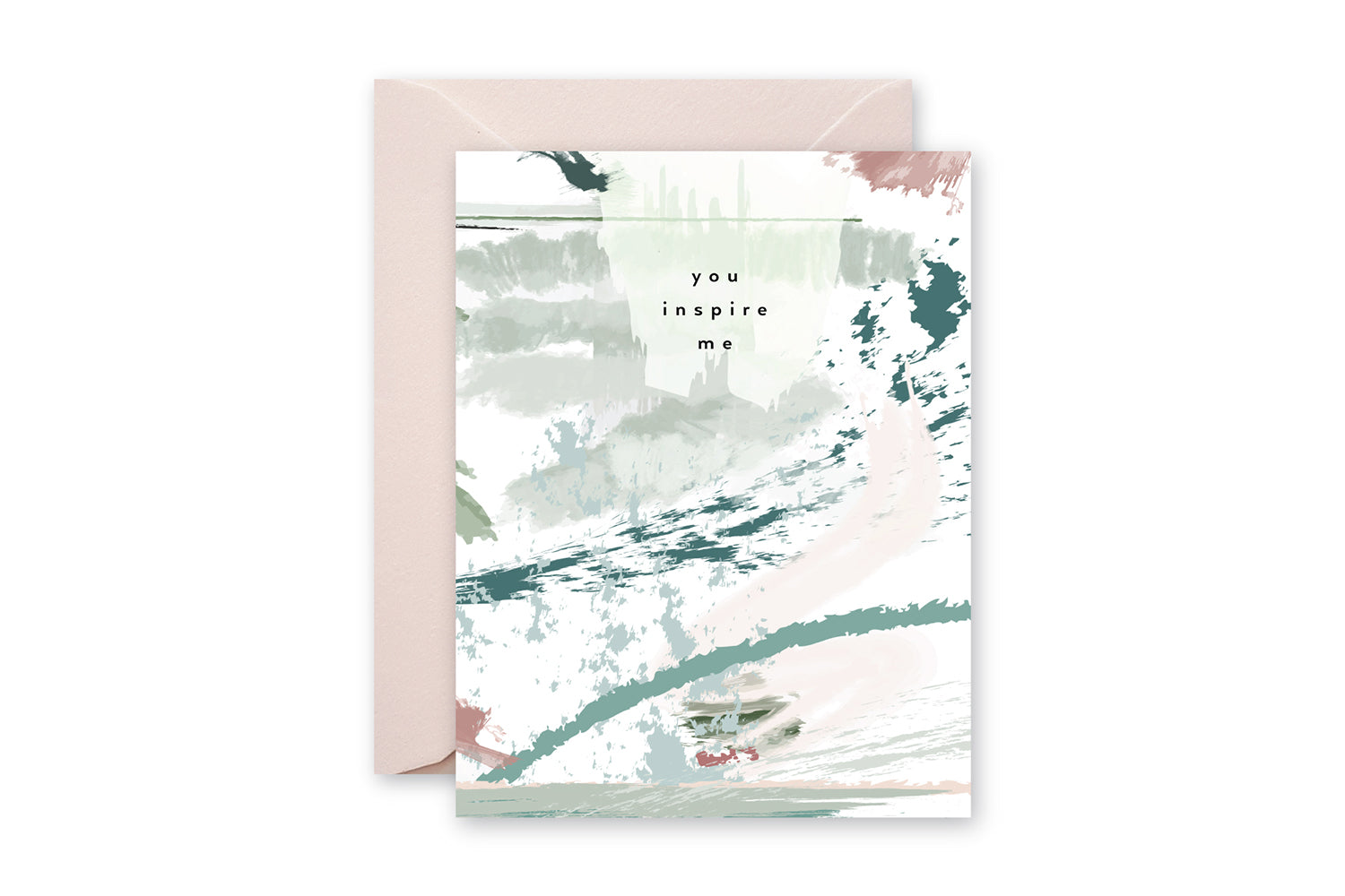 YOU INSPIRE ME Pastel Abstract Greeting Card