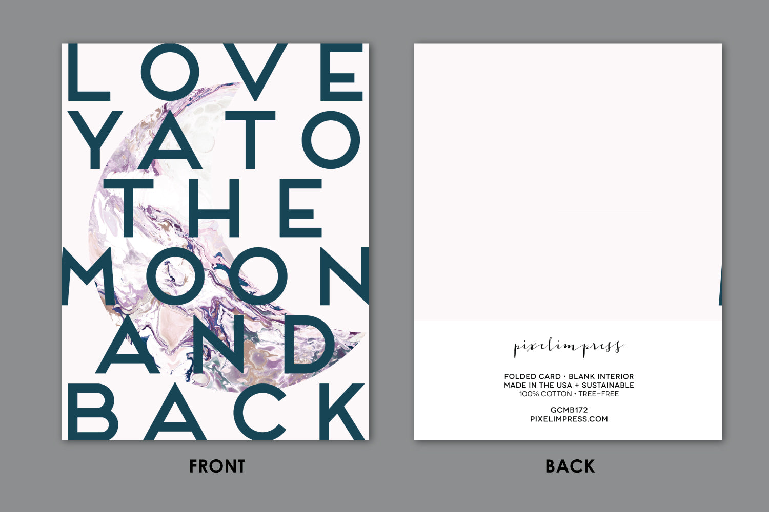 Love Ya to the Moon And Back Greeting Cards / Valentine's Day by pixelimpress