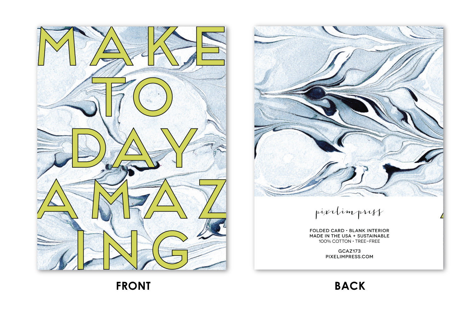 MAKE TODAY AMAZING Birthday.Wedding.Graduation.Celebration Greeting Card by pixelimpress