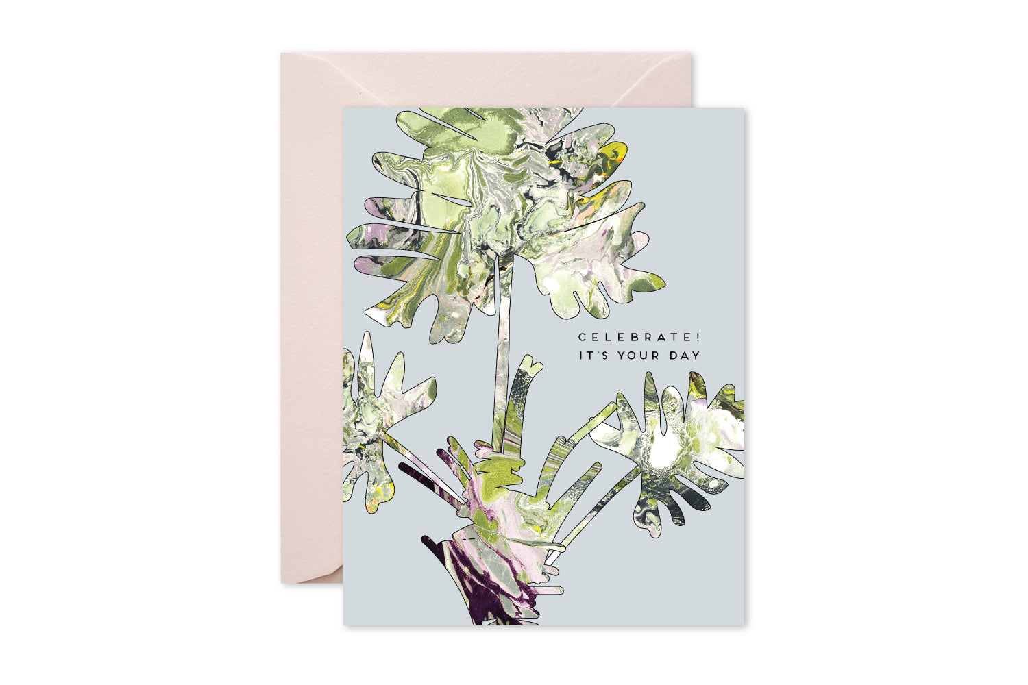 CELEBRATE! IT'S YOUR DAY Philodendron Marble Card