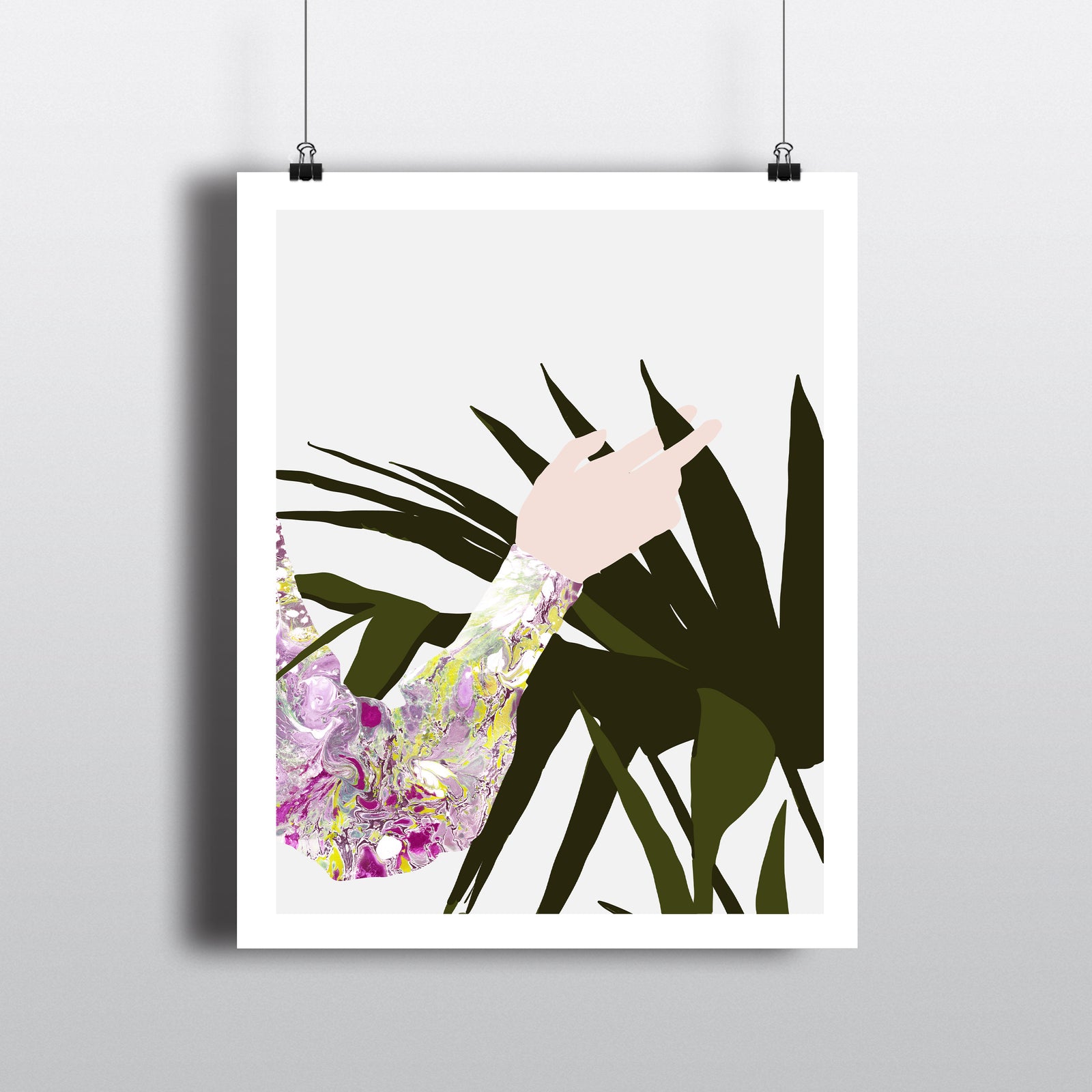 HAND WITH PLANT Art Print 8x10