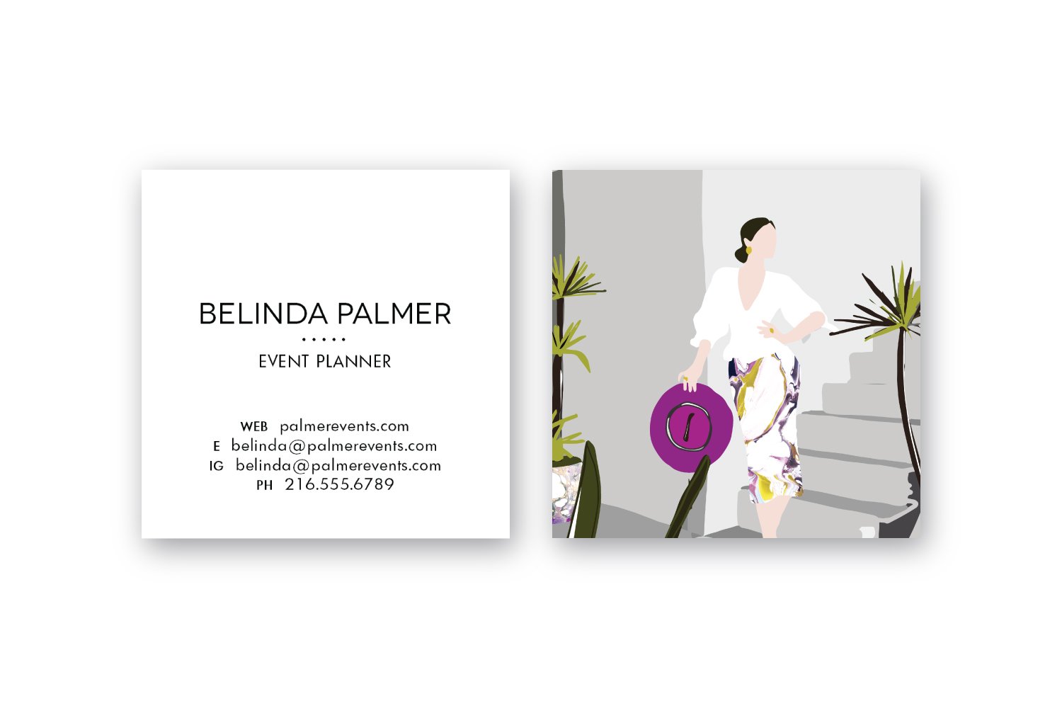 GLOW GIRL Silhouette Calling Cards