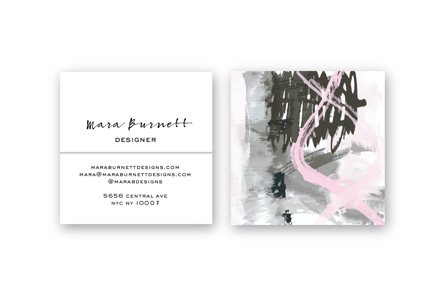Abstract #10 Calling Cards Blush Taupe