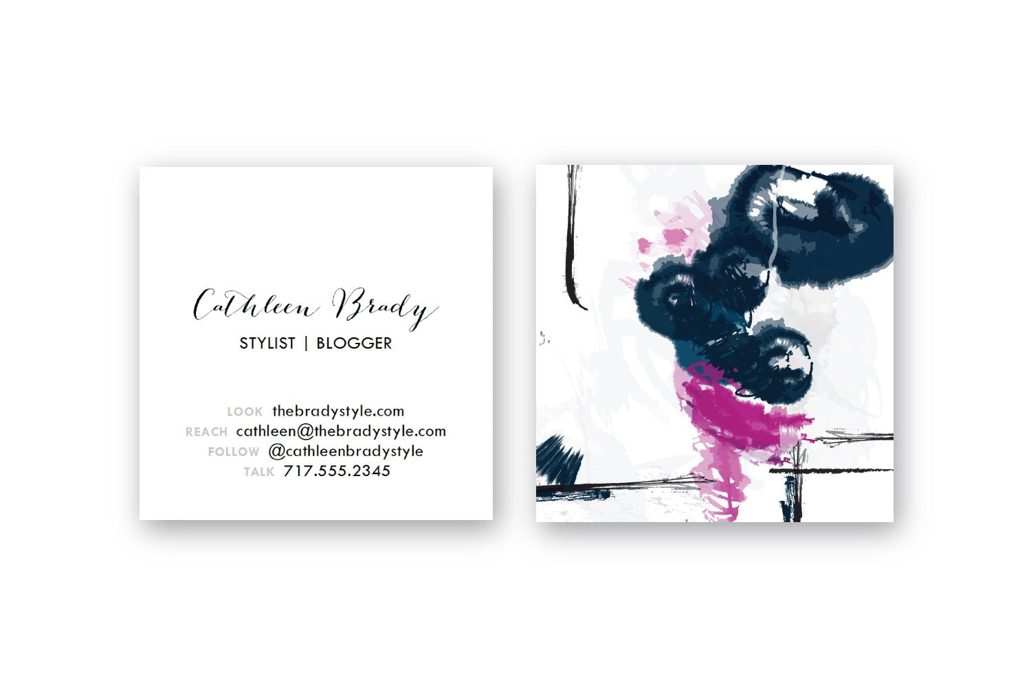 Abstract #14 Calling Cards | Blogger Cards | Square Business Cards