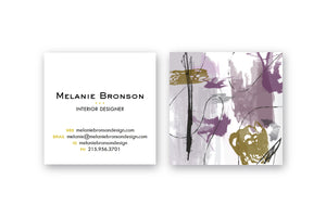 Abstract #25 Calling Cards Plum Bronze
