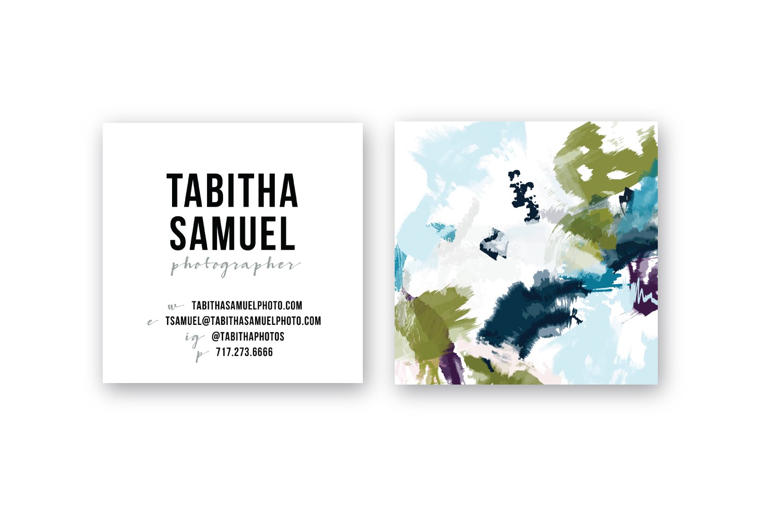 Abstract #9 Calling Cards | Square Blogger Cards