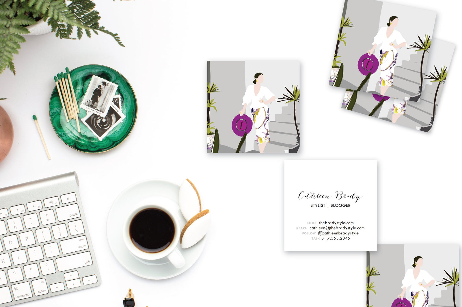 GLOW GIRL Silhouette Calling Cards