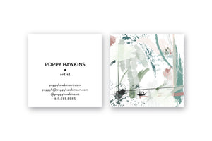 Pastel #2 Abstract Calling Cards | Square Calling Cards | Business Cards