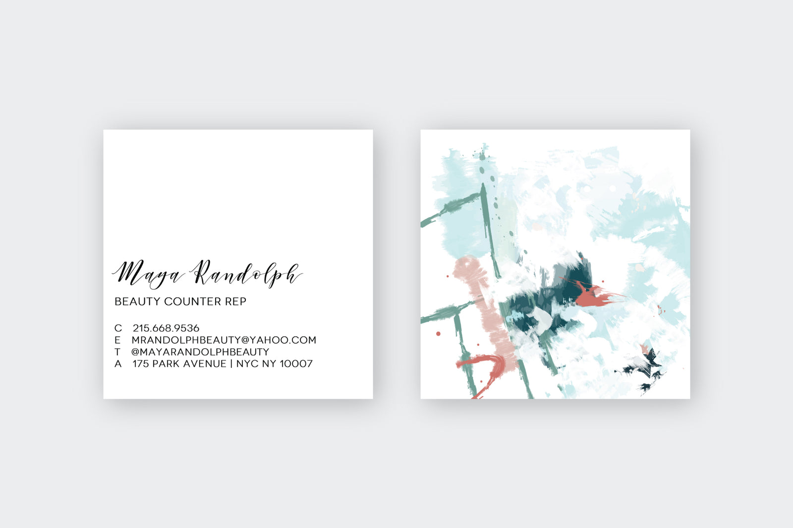 Pastel #3 Abstract Calling Cards