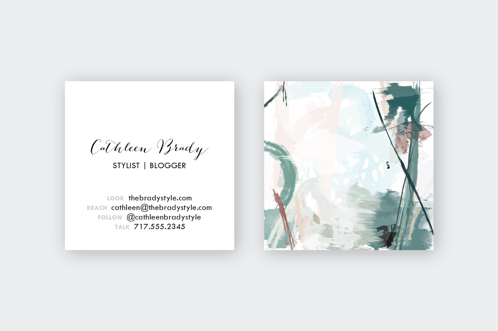 Pastel #4 Abstract Calling Cards