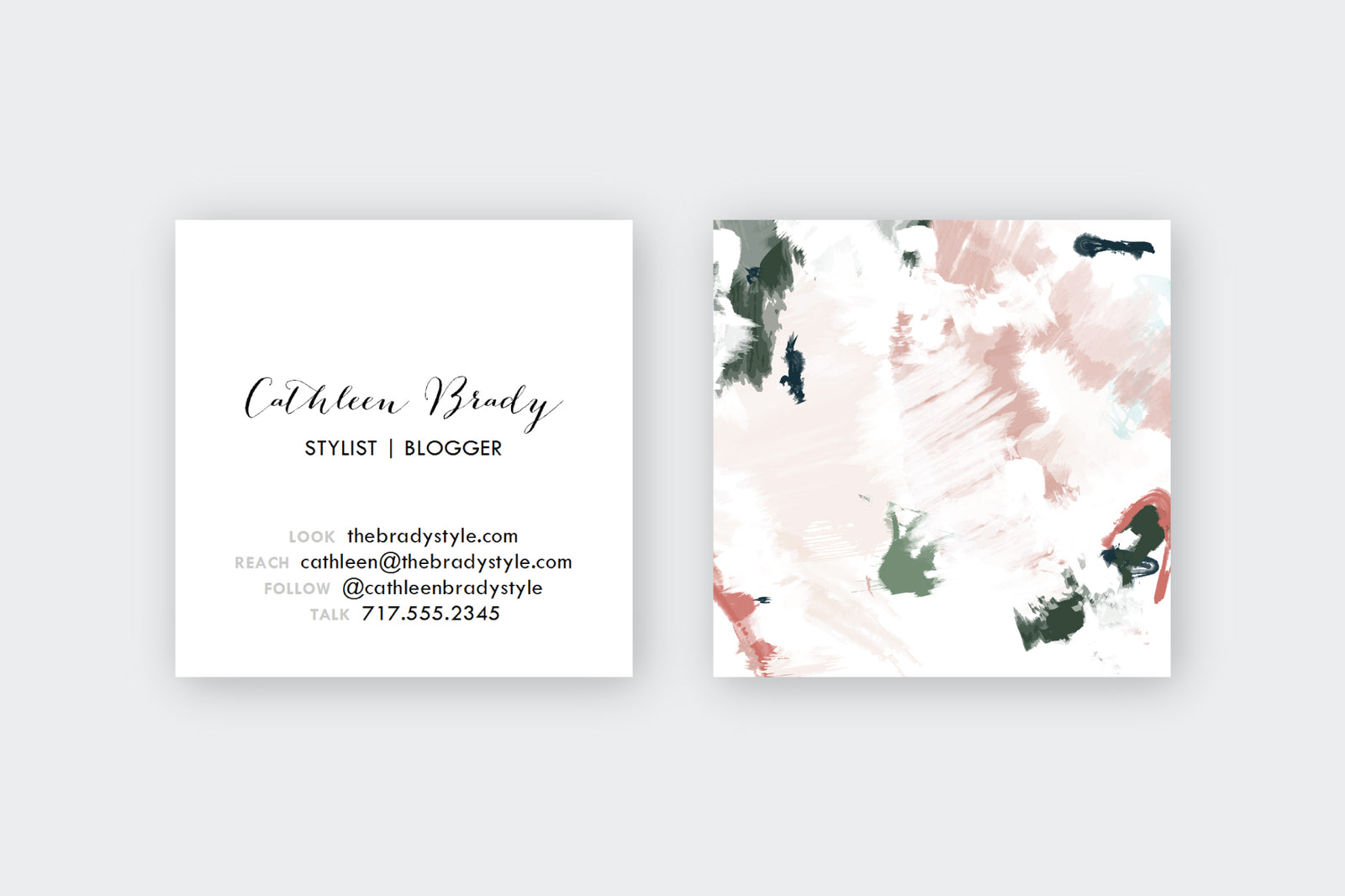 Pastel #5 Abstract Calling Cards