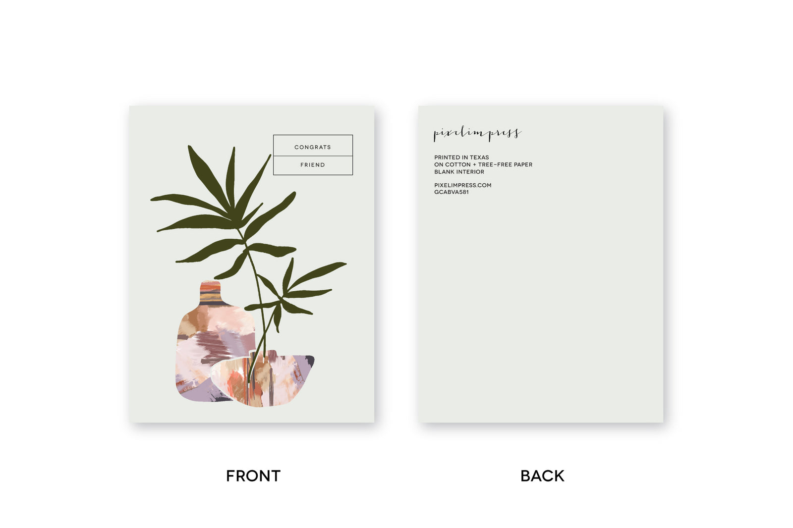 ADOBE VASES CONGRATS Greeting Card