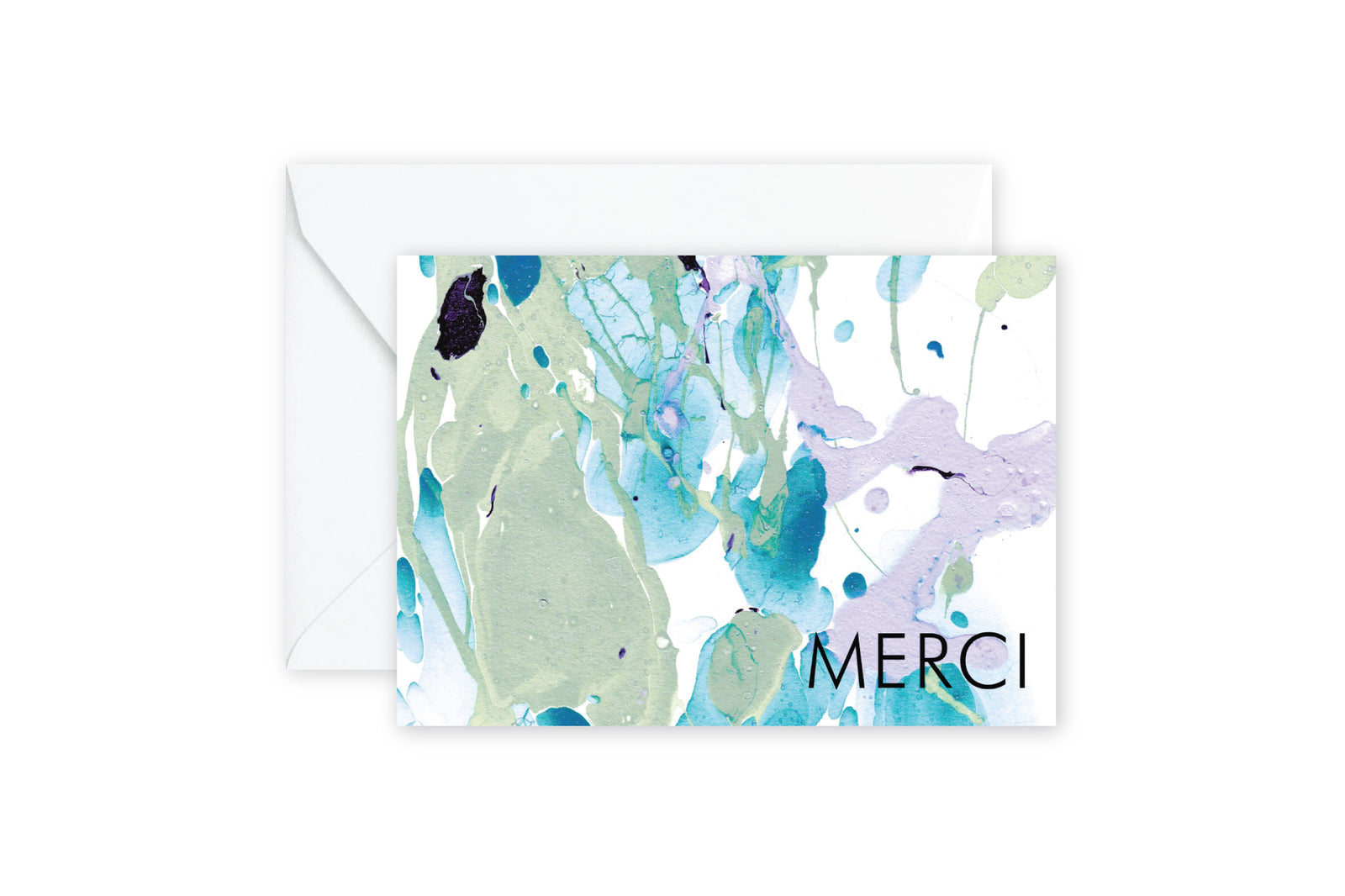 MERCI Aqua Eucalyptus Lilac Marble Notes